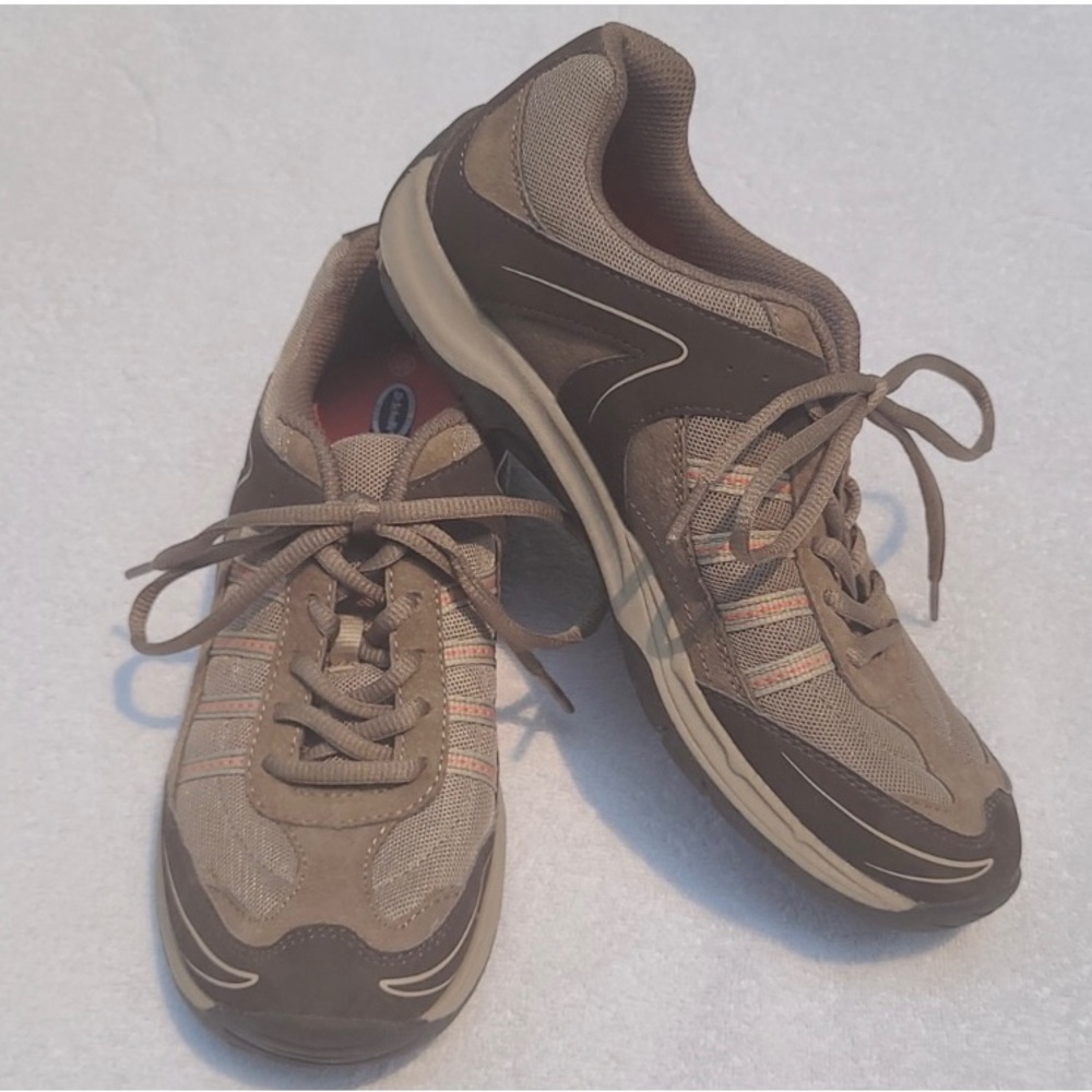 Dr Scholl’s Reddy Athletic Shoes - Advance Comfort Memory Foam, tan & brown